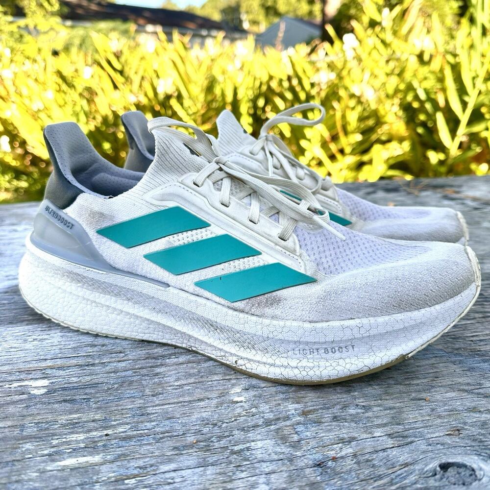 adidas Ultraboost 5X Men’s 12 White Collegiate Green ‘Reflective’ Running 975